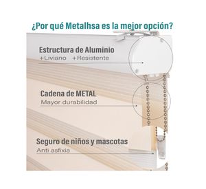 Cortina roller Dúo con cenefa 120x250 cm beige