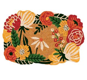 Limpiapiés coco Flores 45x75 cm