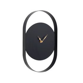 Reloj metal 40x25 cm negro