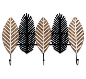 Percha Hoja café/negro