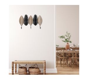 Percha Hoja café/negro