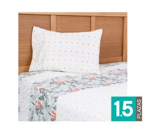 Juego sábanas 1.5 plazas microfibra Acacia