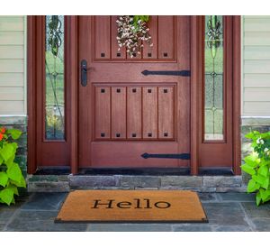 Limpiapiés Borde metal Hello 50x85 cm