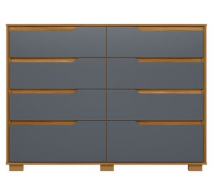 Cómoda Georgia freijo/gris 8 cajones