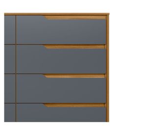 Cómoda Georgia freijo/gris 8 cajones