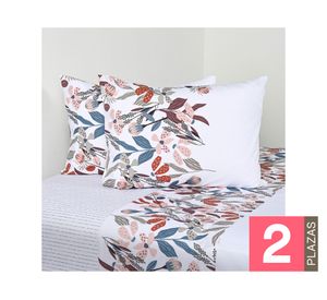 Juego sábanas 2 plazas 200H Branch diseño