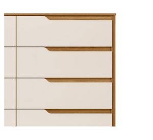 Cómoda Georgia café/off White 8 cajones