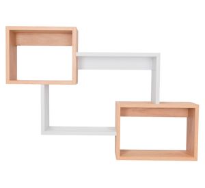 Repisa Alfa blanco/café 3 repisas