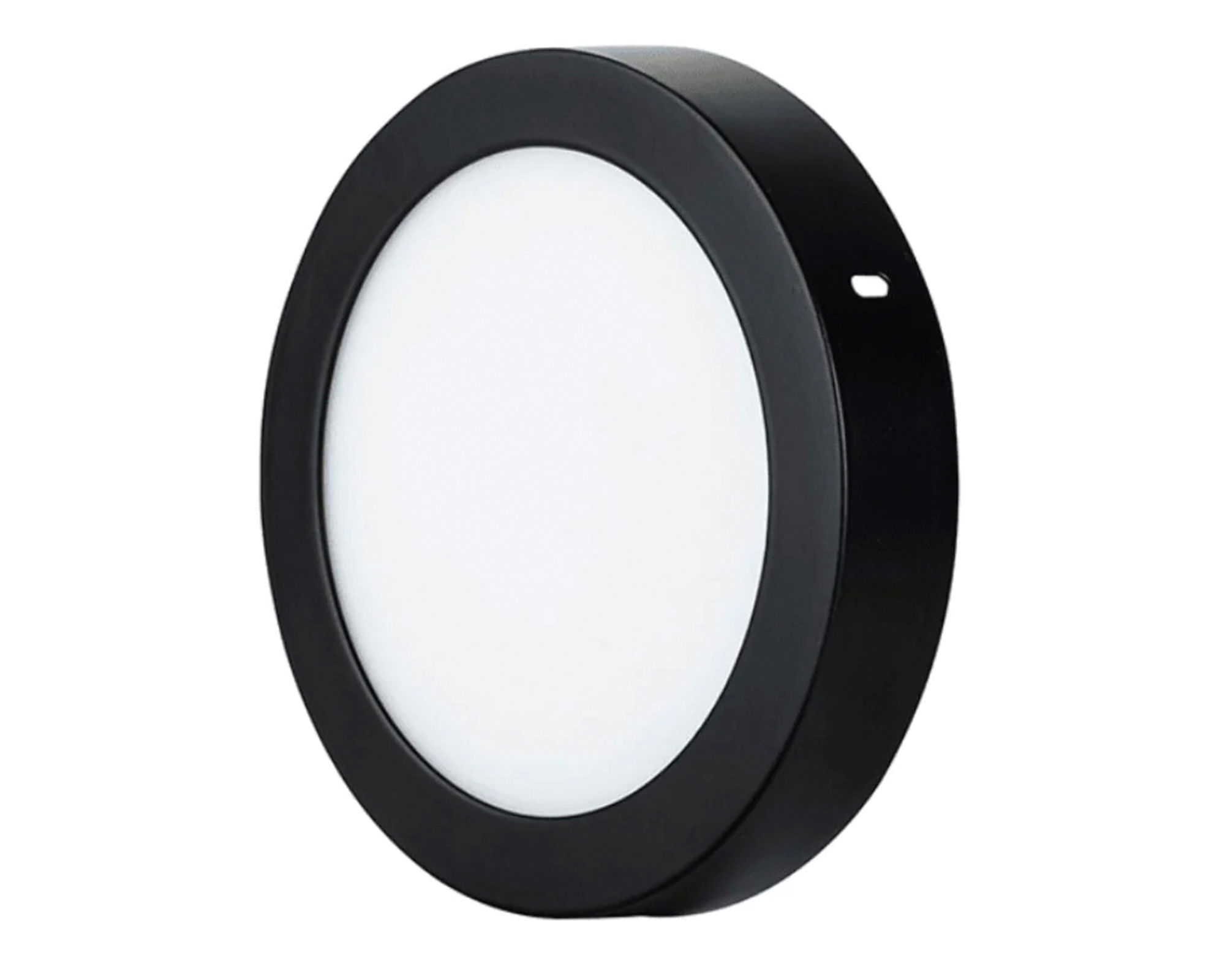 Panel Led redondo sobrepuesto 6W 1L luz fría negro