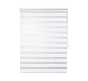 Cortina roller dúo sin cenefa 90x165 cm blanco