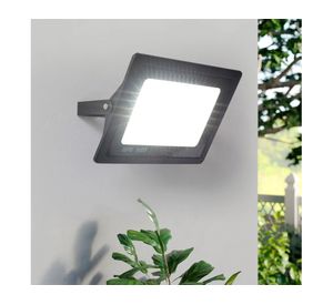 Foco proyector exterior LED 50W 1L fría negro 3 unidades