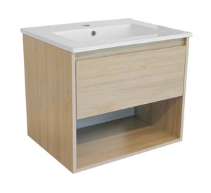 Mueble vanitorio acacia + Pack baño deluxe