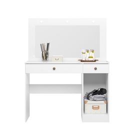 Tocador con espejo Bella blanco 2 cajones