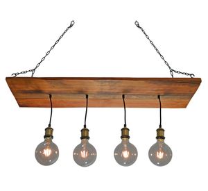 Lámpara cielo E27 Cálida 4 Luces café