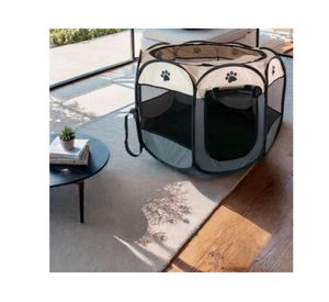 Corral para mascotas plegable portátil CDX270 60X80x80 cm gris