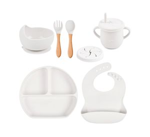 Set alimentación silicona blanco 6 piezas