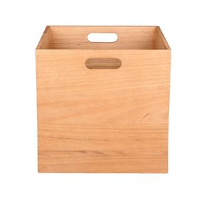 Caja alta con asas natural 30x30x30 cm