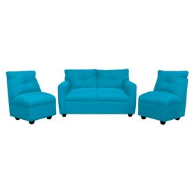 Juego de living 4 cuerpos Mateo chenille PP turquesa