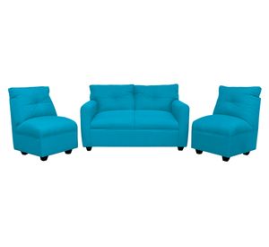 Juego de living 4 cuerpos Mateo chenille PP turquesa