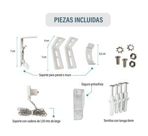 Cortina roller dúo sin cenefa 150x165 cm blanco