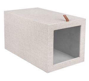 Caja zapatos con ventana M arena 20x20x38 cm