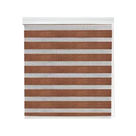 Cortina roller Dúo con cenefa 90x250 cm tabaco