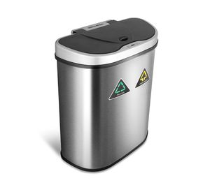 Basurero automático DZT-70-11HR plata 70 lt