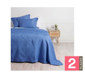 Quilt cordoba Liso Azul 2 plazas