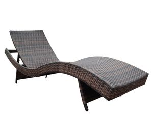 Reposera Ratán Scala café 83x64x194 cm