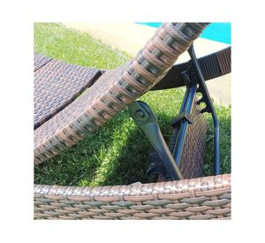 Reposera Ratán Scala café 83x64x194 cm