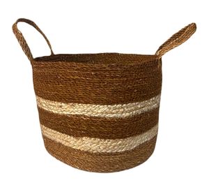 Cesto Vishnu yute bicolor 38x30 cm