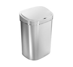 Basurero automático DZT-80-35 plata 80 lt