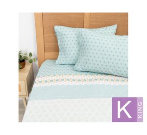 Juego de sábanas estampada king 144 hilos Cisne