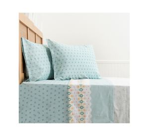 Juego de sábanas estampada king 144 hilos Cisne