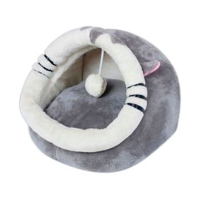 Cama nido iglú para gatos CDT807 28X30X31 cm gris