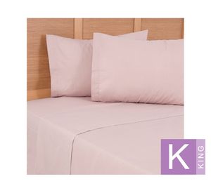 Juego de sábanas king 144 hilos Lisa rosado