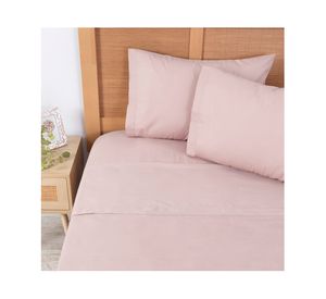 Juego de sábanas king 144 hilos Lisa rosado