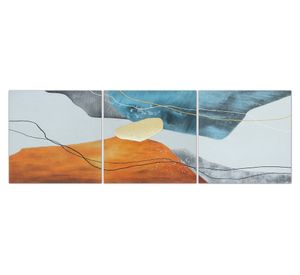 Cuadro oleo Tríptico colores 40x120 cm