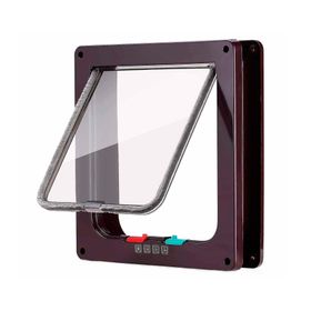 Puerta para mascotas 28x25 cm café