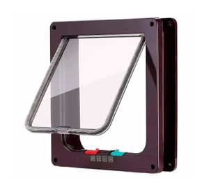 Puerta para mascotas 28x25 cm café