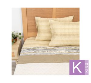 Juego de sábana estampada king 144 hilos Chincol