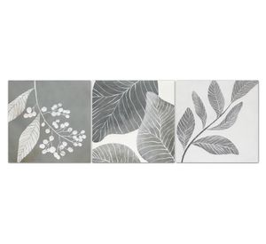 Cuadro oleo Tríptico plantas 40x120 cm