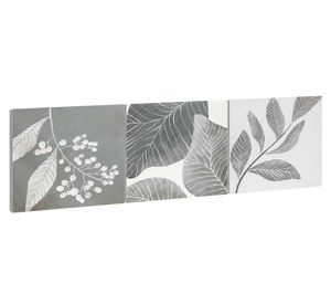 Cuadro oleo Tríptico plantas 40x120 cm