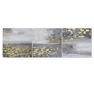 Cuadro oleo Tríptico moderno 40x120 cm