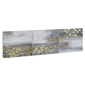 Cuadro oleo Tríptico moderno 40x120 cm