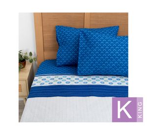 Juego de sábana estampada king 144 hilos Mirlo