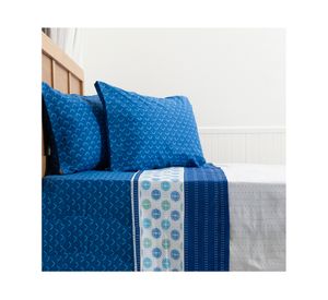 Juego de sábana estampada king 144 hilos Mirlo