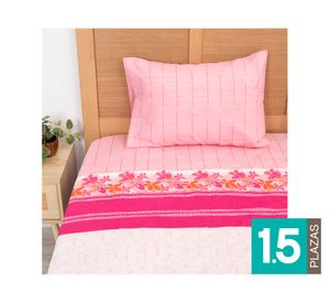 Juego de sábanas estampada 1.5 plazas 144 hilos Tucán