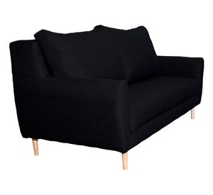 Sofá 2 cuerpos Lenora negro