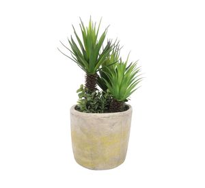 Suculenta con macetero artificial 35 cm